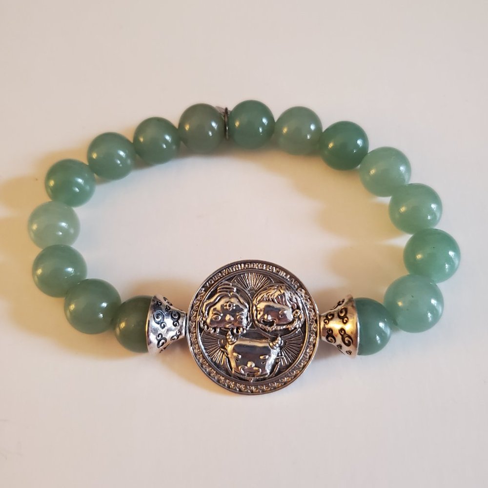 OHM Beads "Beyond" Stretch Bracelet - Green Aventurine